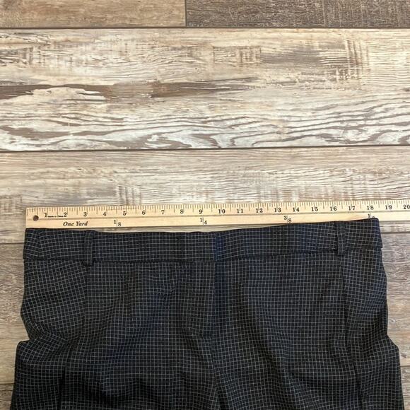 AMANDA AND CHELSEA Black White Grid Print Ankle Pants  16 - Picture 7 of 11